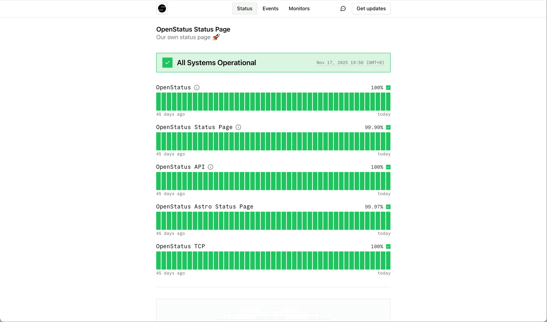Status page